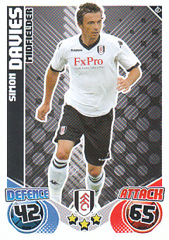 Simon Davies Fulham 2010/11 Topps Match Attax #157